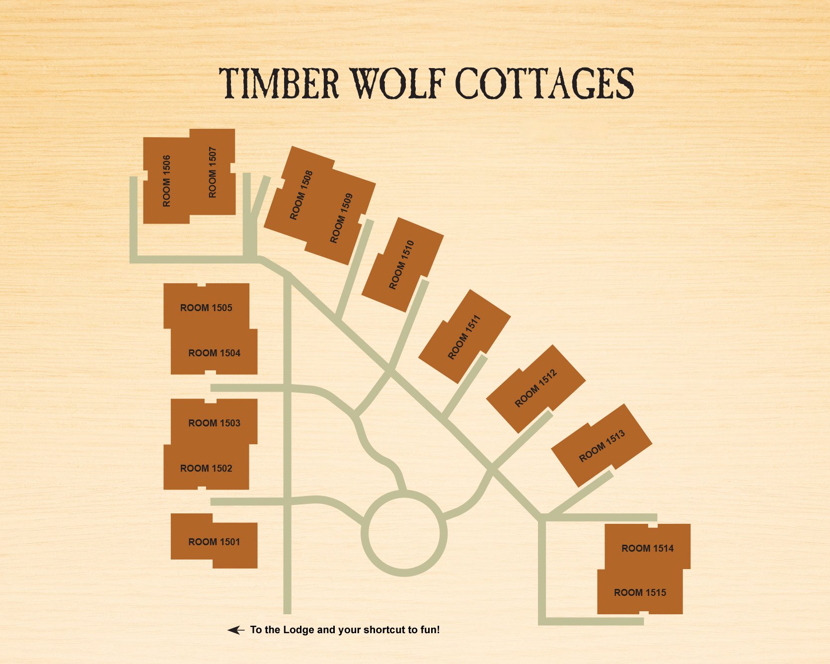 Timber Wolf Cottage Map